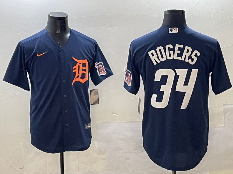 Men Detroit Tigers #34 Rogers Drak Blue Game 2025 Nike MLB Jersey style 5